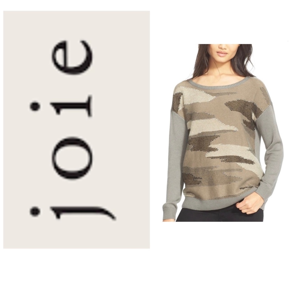 Joie “Eloisa” camo knit sweater!